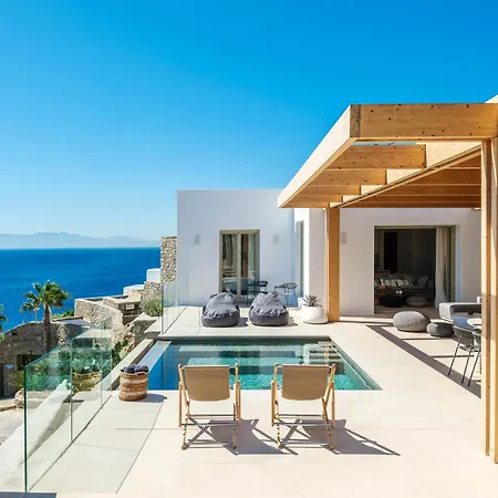 Lilium Iii - Panoramic View Over Psarou Bay! ヴィラ *