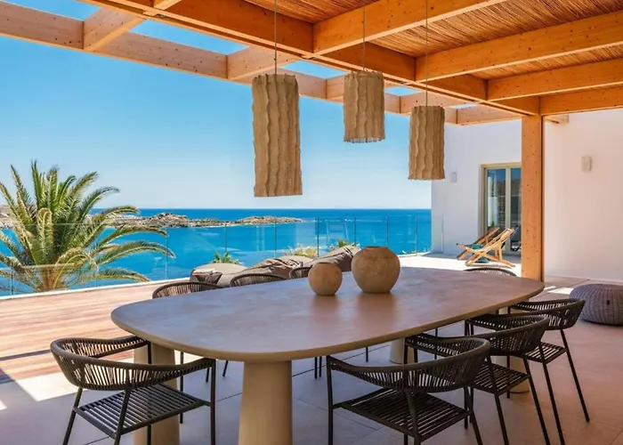 Lilium Iii - Panoramic View Over Psarou Bay! 빌라